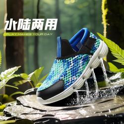 安踏 透气性 儿童凉鞋  黑/安踏白/海寂蓝 34