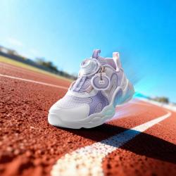 安踏 儿童跑鞋女童小童灯鞋夏季闪灯鞋旋钮运动鞋童鞋跑步鞋 安踏童鞋