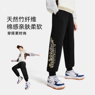 安踏 弹力空气层|运动裤男童秋季长裤宽松舒适跑步训练亲子裤安踏童装
