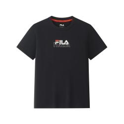 FILA 男中大童（130-175）短袖T恤男童圆领休闲舒适宽松上衣