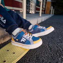 FILA 男小童(25-32)儿童经典板鞋魔术贴百搭休闲鞋