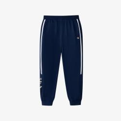 FILA 男中大童（130-170）裤子男童宽松亲肤柔软收口针织长裤