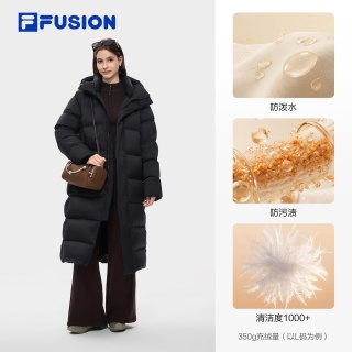 FILA FUSION 斐乐舒芙蕾羽绒服丨FILA FUSION鹅绒长款26冬季新款男女保暖外套