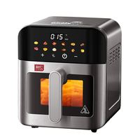 利仁 0涂层钛钢免翻空炸烤箱6L+叠水壶
