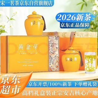 宋一 茶叶礼盒安吉白茶黄金芽绿茶特级2026新茶200g明前茶