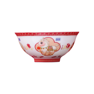 景德镇 双春骥禧非遗年碗-骐骥驰骋 陶瓷碗