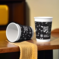 卡通纸杯一次性水杯家用可爱豆浆杯一次性一次性纸杯