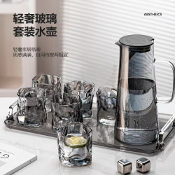 ins风高颜值耐高温水杯套装家用大容量带柄冷水壶茶具