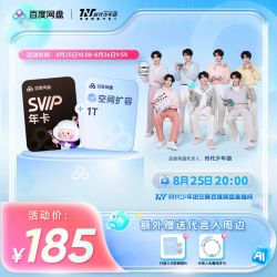 百度 12个月SVIP 百度网盘超级会员年卡+1T扩容