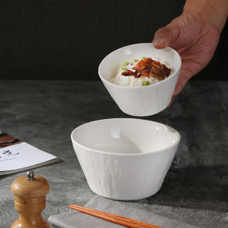 岩石纹高颜值小碗米饭沙拉高级感吃饭碗家用日式餐具简约的陶瓷碗