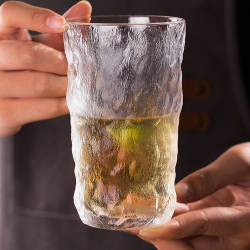 冰川杯高颜值水杯磨砂玻璃杯简约喝水杯茶杯网红杯子女士咖啡杯