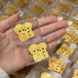 含金制品云熠双人手机贴“熠路同行”专属含金纪念装饰物料3mg