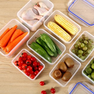 潮嘉潮居 冰箱食物保鲜盒食品收纳盒塑料微波饭盒冰箱保鲜收纳盒