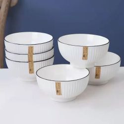 瓷县令 家用山田餐具泡面米饭碗陶瓷简约可进微波炉大碗