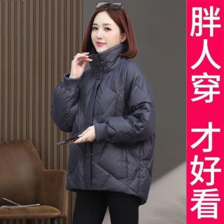 阿究究 200斤棉衣棉服女2025加厚新款冬季大码妈妈大码棉袄外套保暖立领