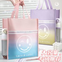 柏逸 学习袋学生手提补习袋a4美术袋试卷收纳袋拎书袋防水文件袋绘画袋