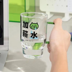 新款办公水杯办公室ins风高颜值耐高温玻璃杯（拍一发三）