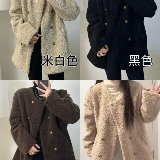 胖mm秋冬大朵毛显瘦复古版型正毛毛宽松外套加厚时尚网红休闲