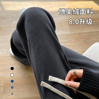 窄版阔腿裤女春装新款2026洋气显瘦百搭休闲小个子灯芯绒直筒裤子