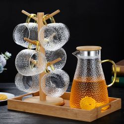 热水壶耐高温高硼硅煮茶玻璃大容量轻奢水壶家用水杯大肚杯啤酒杯
