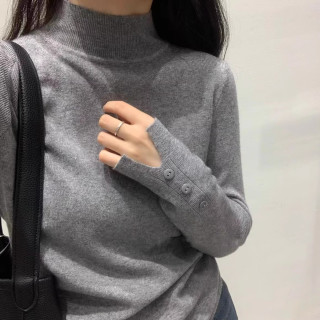 秋冬半高领羊毛针织打底衫女款爆款2026新款百搭修身内搭中领毛衣