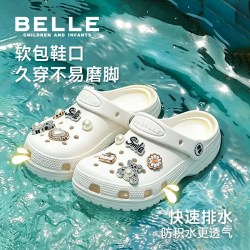 百丽 童鞋儿童洞洞鞋2026夏季新款女童凉鞋小女孩沙滩鞋宝宝凉拖鞋