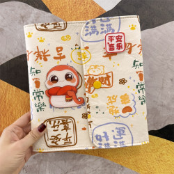 2025蛇宝宝孕妇产检收纳册可爱孕检报告单资料本孕妈妈软布档案册