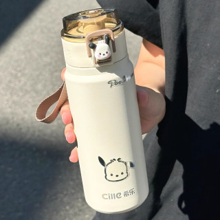 cille 希乐 保温杯便携学生大容量运动吸管杯316不锈钢运动水杯