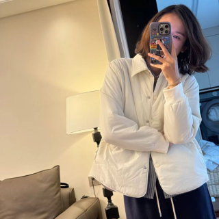 轻薄休闲百搭宽松棉服女2024秋冬新款显瘦遮肉简约薄款棉衣外套潮
