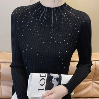 2026秋冬季新款时尚设计感烫钻镂空针织衫女装独特漂亮气质上衣潮