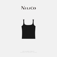 NILICO随性搭配柔软带胸垫纯色双肩吊带背心