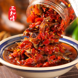 三知情 香辣鱼仔280克+香辣口味虾280克组合装2瓶特产速食食品