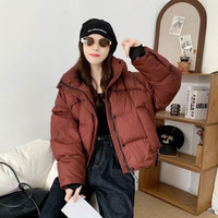 羽绒服百搭休闲面包服宽松女士冬季厚连帽韩版羽绒服外套
