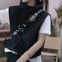 1128#新款时尚薄款2026洋气外穿马甲背心女款黑色夏季上衣坎肩