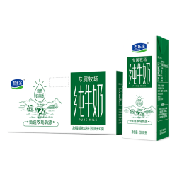 君乐宝 专属牧场 纯牛奶200ml*24盒