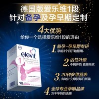 爱乐维 活性叶酸德版孕妇孕期专用+男士备孕含锌硒番茄红素