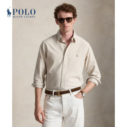 RALPH LAUREN Polo Ralph Lauren 拉夫劳伦 男装 26年秋季经典版棉牛津布衬衫RL101360 260-驼色 M