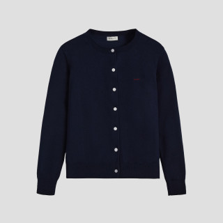 GANT 2026早春新款女装圆领毛衣百搭长袖两穿针织开衫 433-藏蓝色 M