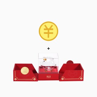 潮宏基 足金实心金豆 1g 黄金投资金珠