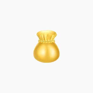 潮宏基 足金实心金豆 1g 黄金摆件
