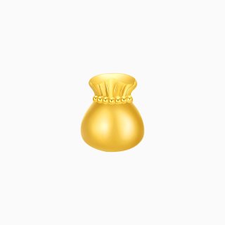 潮宏基 足金实心金豆 1g 黄金摆件