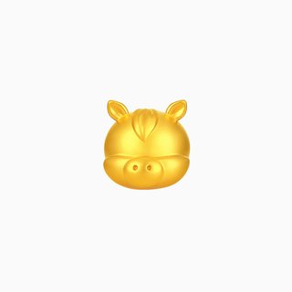 潮宏基 足金实心金豆 摆件