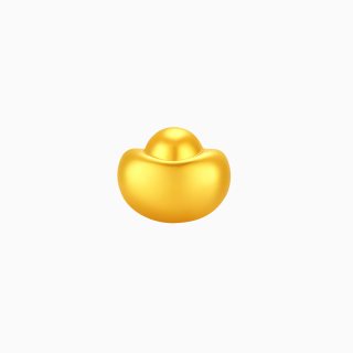潮宏基 足金实心金豆 摆件