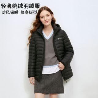 轻量御寒：Rock Cloud 岩云 女款短款鹅绒羽绒服