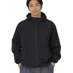 snow peak NSD-JK-25AU002 新款标准实用派克大衣连帽衫中性款, 黑色