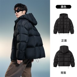 雅鹿 泡芙短款羽绒服男士爆款2026新款冬季极寒加厚外套