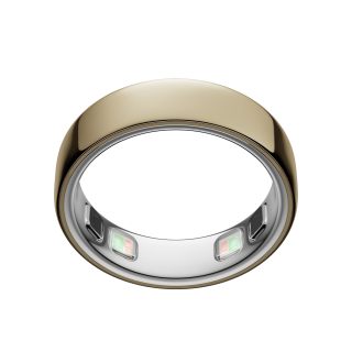 Oura 【超市专属上新】Oura 戒指 5 - 金色 - 尺码 9 - 世界上最小的智能戒指 - 睡眠、活动、女性健康、人工智能顾问,1 周电池寿命,购买之前尺寸,兼容 Android 和 iOS