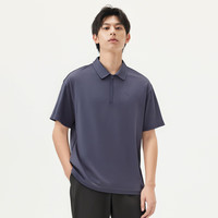 gxgjeans 【夏季热卖】美式字母绣花简约宽松半拉链翻领短袖POLO衫