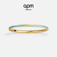 APM Monaco Riviera 金黄色蓝珐琅手镯
