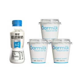 Oarmilk 吾岛6.0超滤鲜奶150ml*1瓶+酸奶100g*3杯